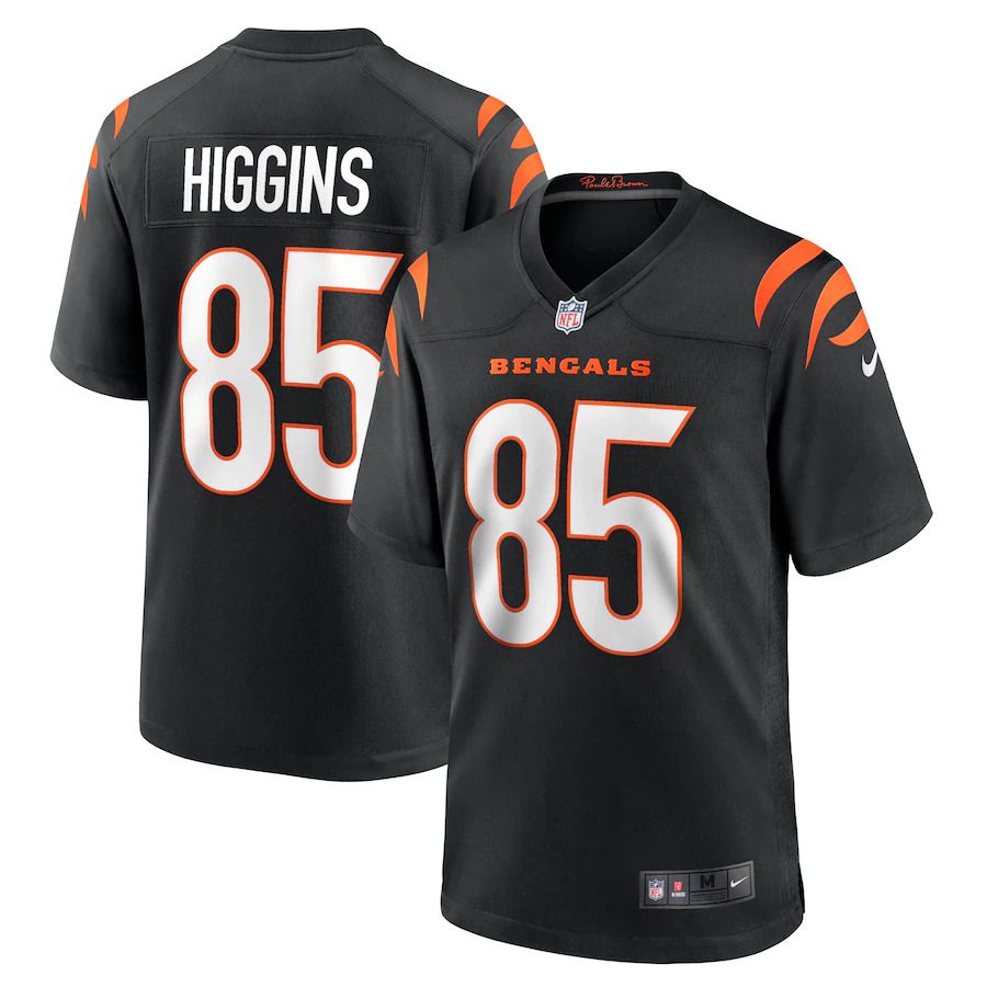 Men Cincinnati Bengals #85 Tee Higgins Nike Black Game NFL Jersey